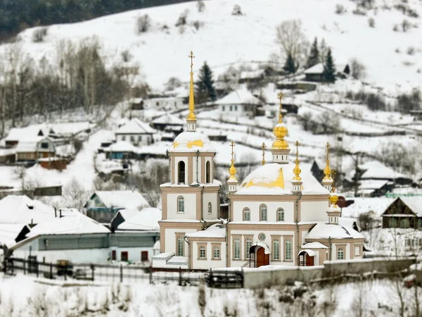 stock image Orthodox church in the winter