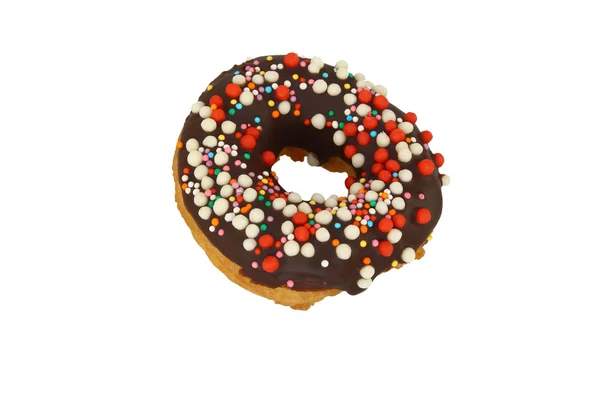Donut decorado com chocolate — Fotografia de Stock