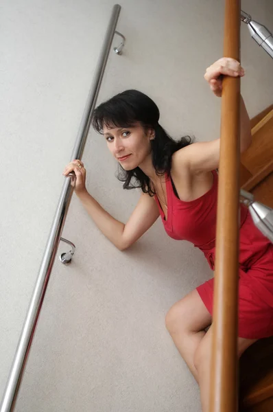 On the stairs — Stock Photo, Image