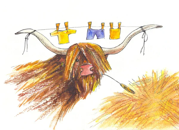 stock image Bull. Drawing