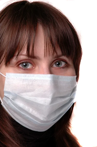 The girl in a medical mask — Stock Photo, Image