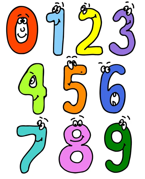 Cartoon numbers — Stock Vector © Ghenadie #1292575