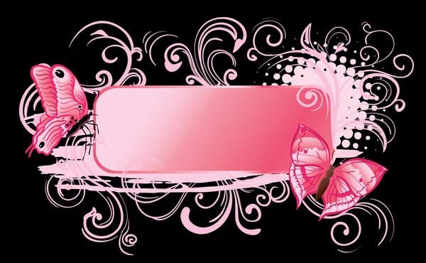 Розовая цветочная рамка — стоковый вектор