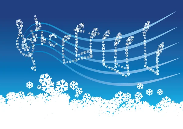 Musique d'hiver — Image vectorielle