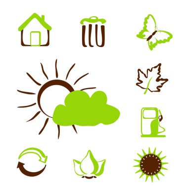 Eco icons set1 clipart