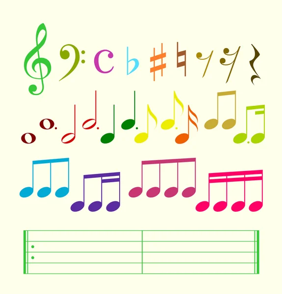 Éléments musicaux — Image vectorielle