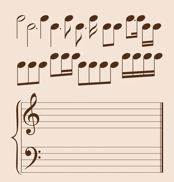 Éléments musicaux — Image vectorielle