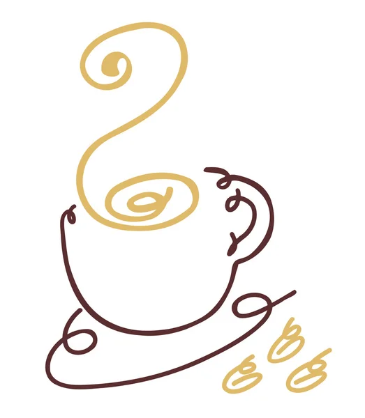 สายถ้วยกาแฟ — ภาพเวกเตอร์สต็อก