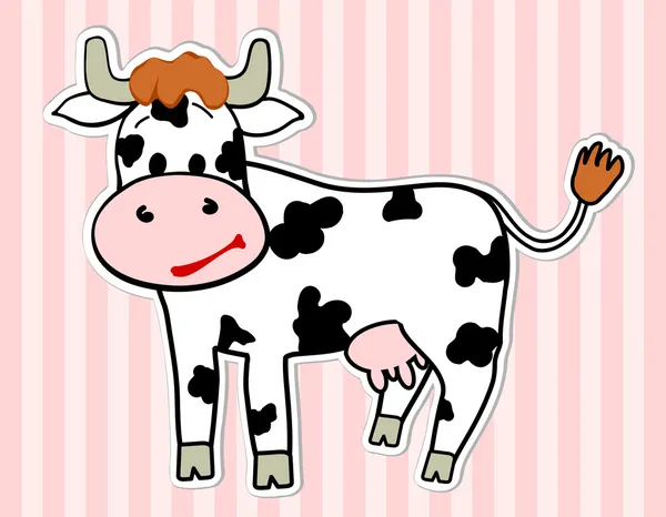 Κινούμενα σχέδια αγελάδα — Διανυσματικό Αρχείο