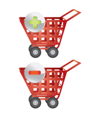 Shopping baskets clipart