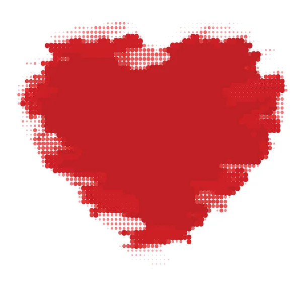 Coeur demi-ton — Image vectorielle