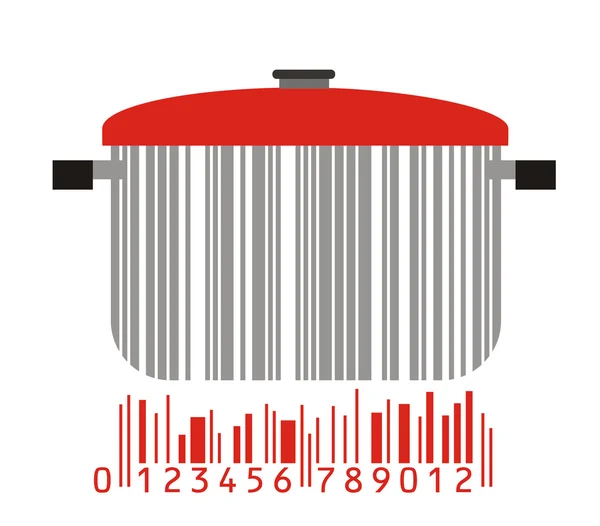 Μπολ και barcode — Διανυσματικό Αρχείο