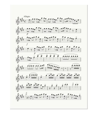 Old music note sheet clipart