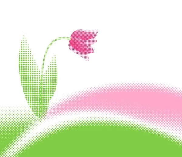 Напівтонові квітка — стоковий вектор