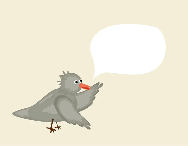 Bird with a message — Stock Vector