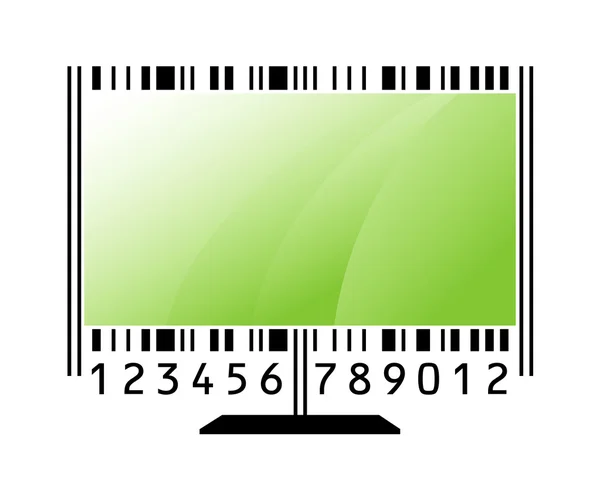 Monitor from barcode — Stock Vector