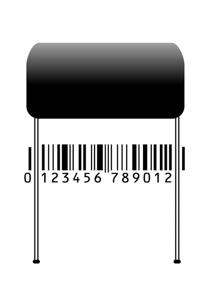 Chaise comme code à barres — Image vectorielle