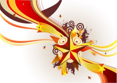 Abstract background with star clipart