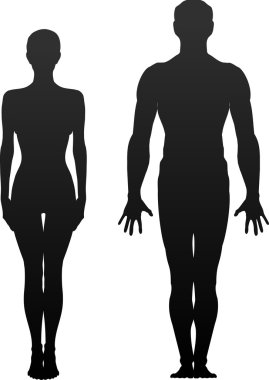 Man and woman(silhouette) clipart