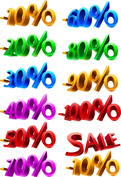 Porcentajes de venta — Archivo Imágenes Vectoriales