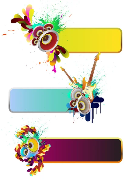 Set of musical elements — Stock Vector