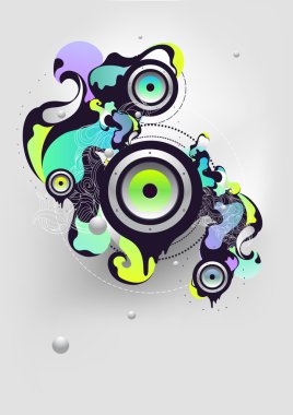 Abstract musical composition clipart