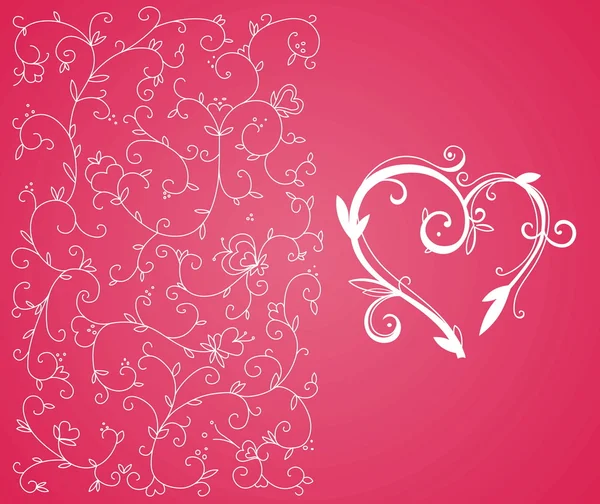 Valentine hjärta och bakgrund — Stock vektor