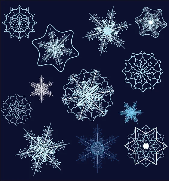 stock vector Snowflake collection