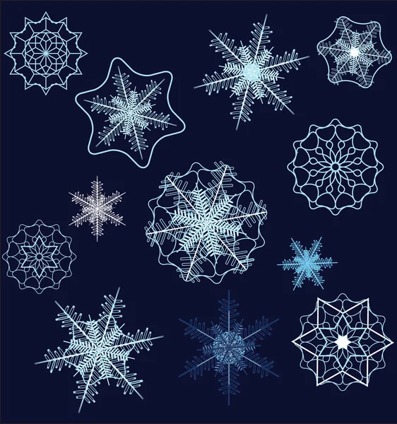 Snowflake collection Stock Illustration