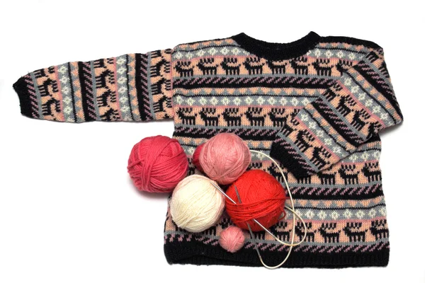 Tricot, cordes de laine — Photo