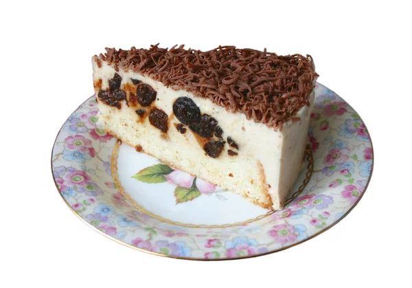 Сирний торт з чорносливом Стокове Фото
