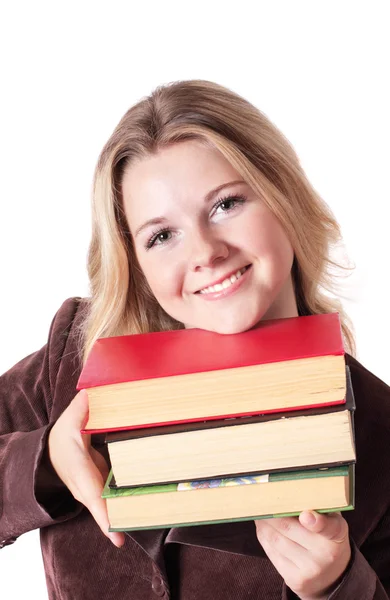 Dívka s knihou — Stock fotografie