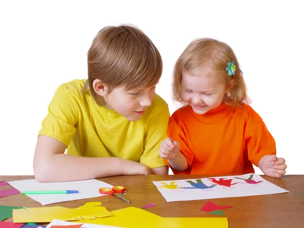 Children with paper — Stock Photo, Image