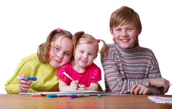 Kinder mit Zeichnung — Stockfoto
