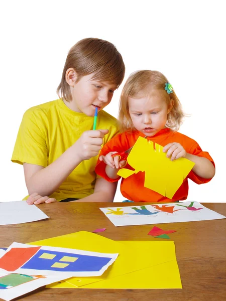 Dzieci z papieru — Zdjęcie stockowe
