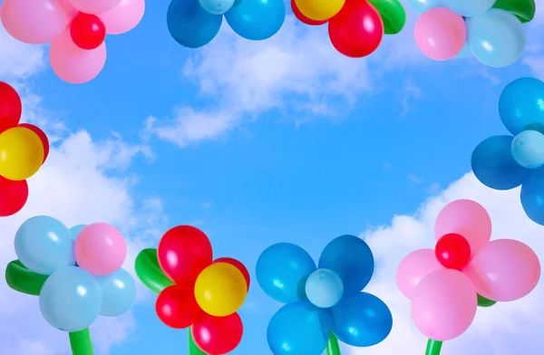 Ballons on background sky — Stock Photo, Image