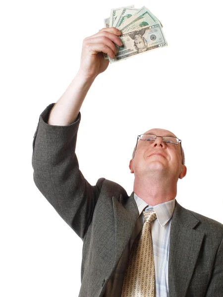 Erkekler para ile — Stok fotoğraf