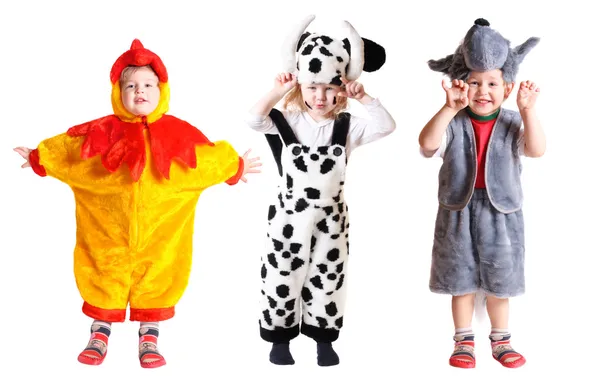 Crianças em vestido chique — Fotografia de Stock