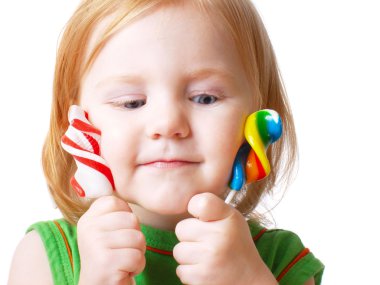 Baby with candy clipart