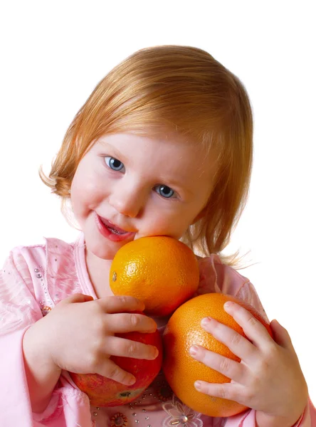 オレンジ色の子供 — ストック写真