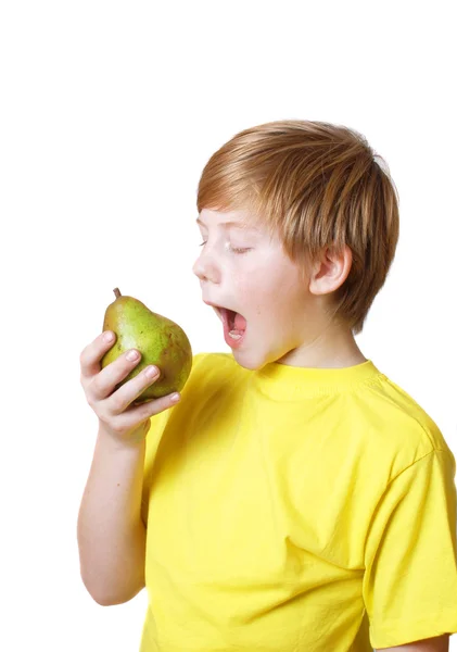 Pear の少年 — ストック写真