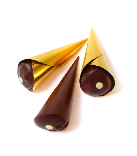 Cioccolato isolato su bianco — Foto Stock