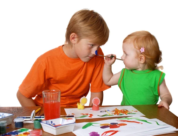 Children with drawing — Stock Photo, Image
