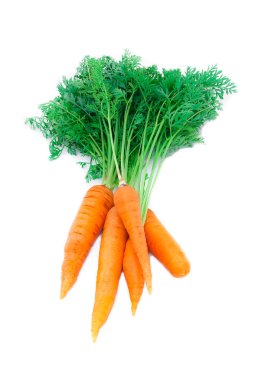 Bunch of a young fresh carrot clipart