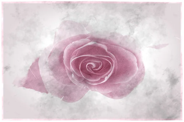 Rosas en un estilo retro sobre un fondo claro — Foto de Stock