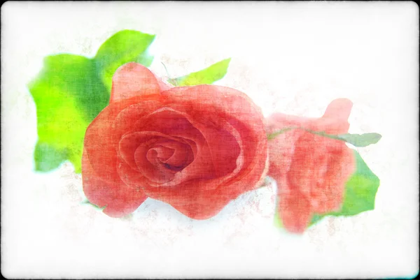Róże w stylu retro na tle światła — Zdjęcie stockowe