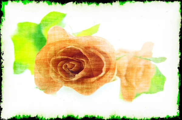Rosas en un estilo retro sobre un fondo claro — Foto de Stock