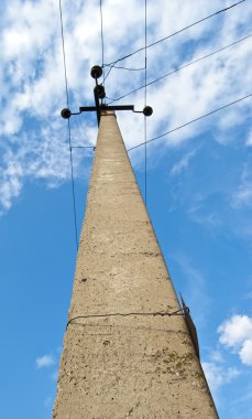 Elektrik sütun Mavi gökyüzü