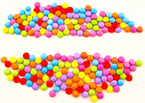 Многоцветные шоколадные конфеты — стоковое фото