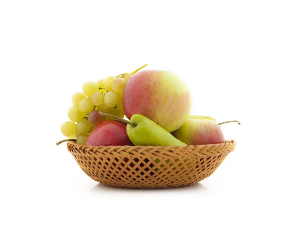 Appels, peren en druiven smakelijk — Stockfoto